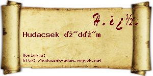 Hudacsek Ádám névjegykártya